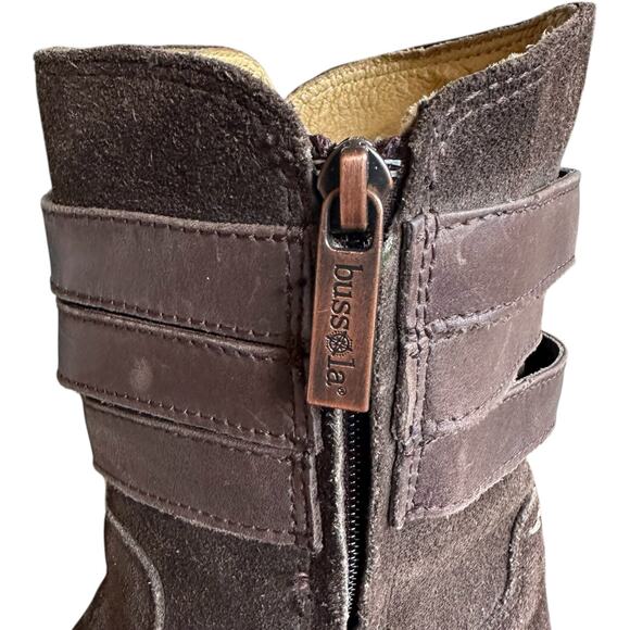 Bussola Sevilla Zip Up Suede Leather Boots SZ 38 Chocolate Distressed Boho READ - Picture 11 of 11